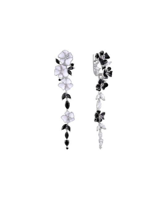 Sterling Silver earrings with zircons and spinels