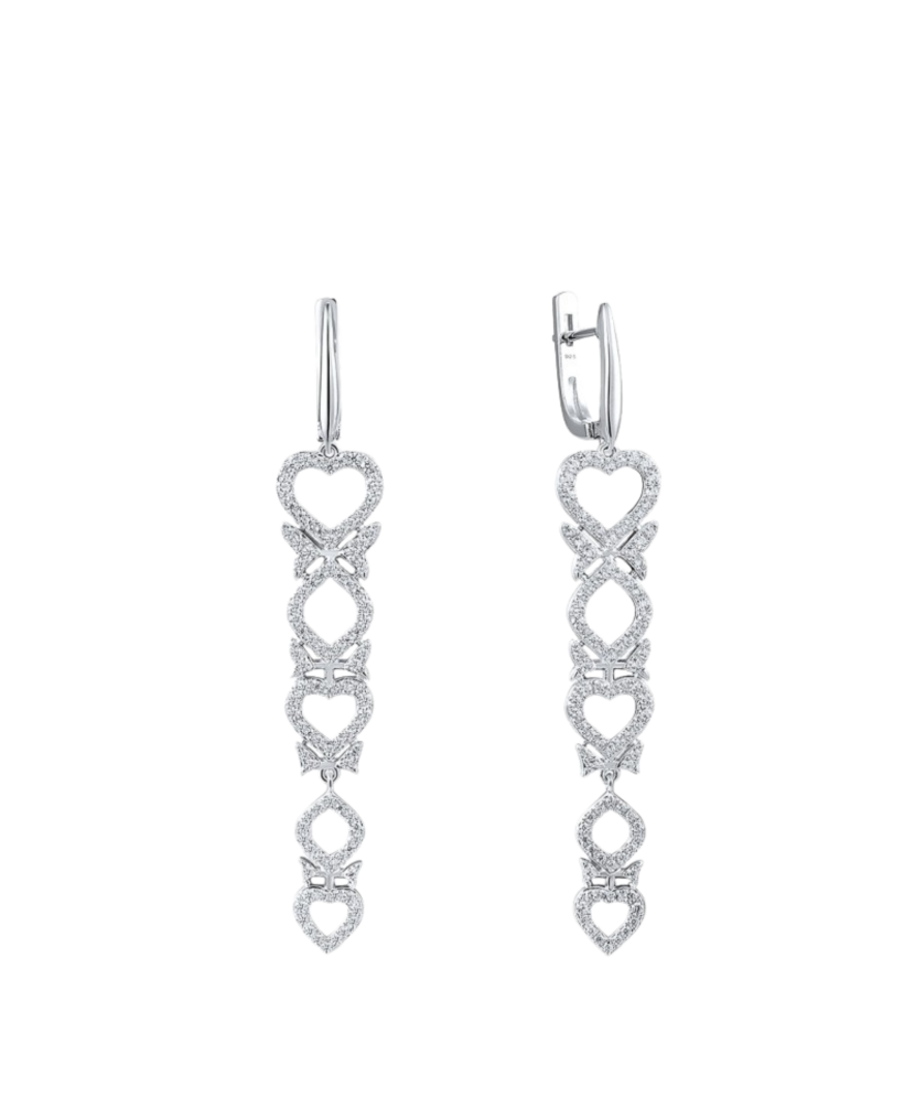 Sterling silver earrings with zircons