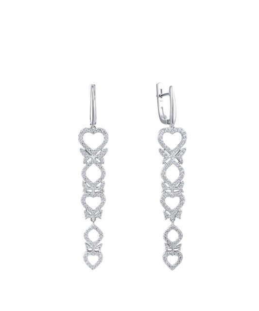 Sterling silver earrings with zircons