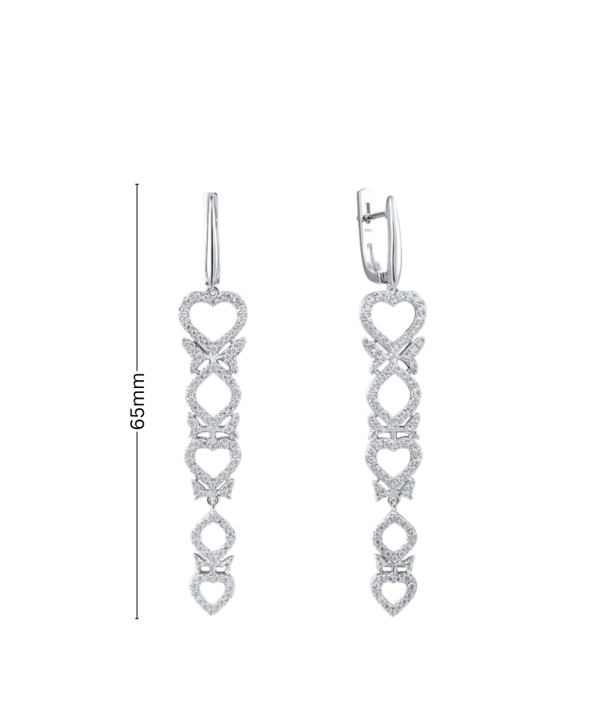 Sterling silver earrings with zircons