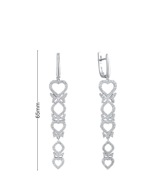 Sterling silver earrings with zircons