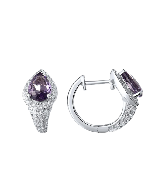 Sterling silver earrings with zircons
