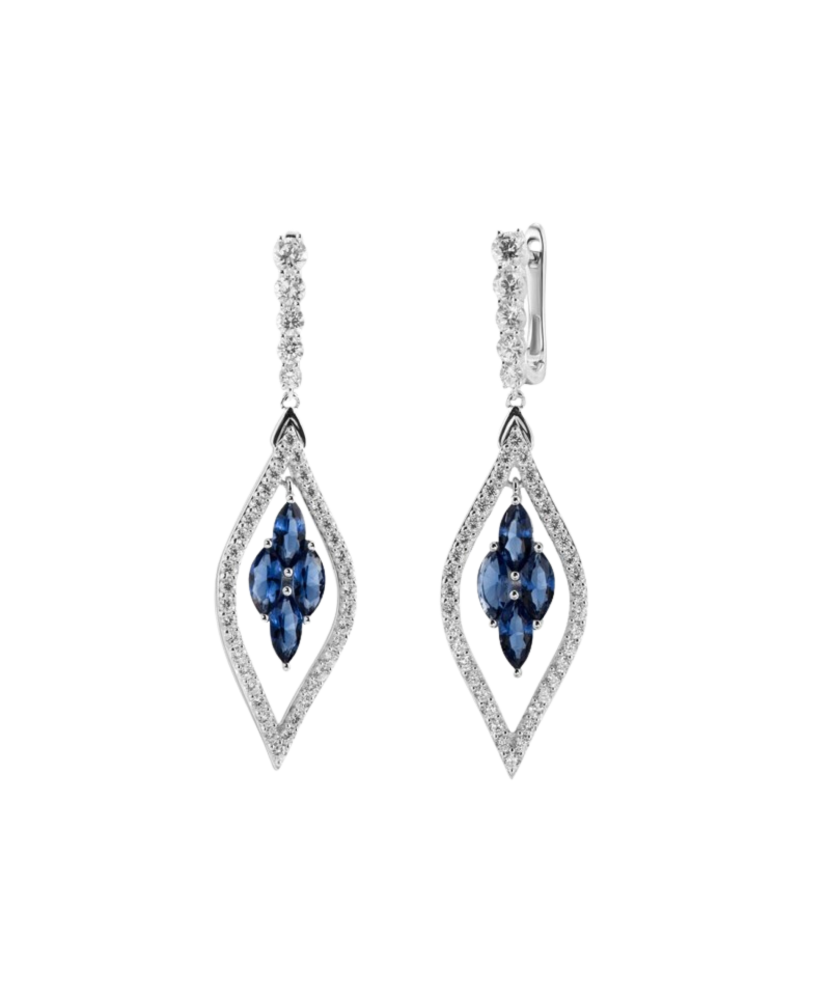 Sterling silver earrings with zircons