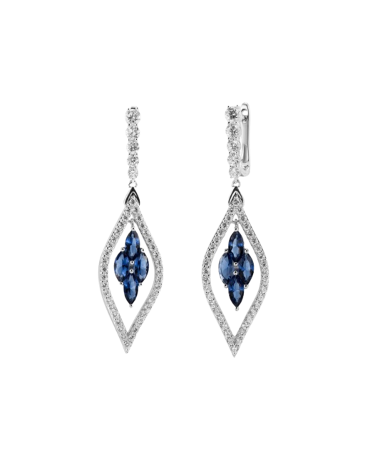Sterling silver earrings with zircons