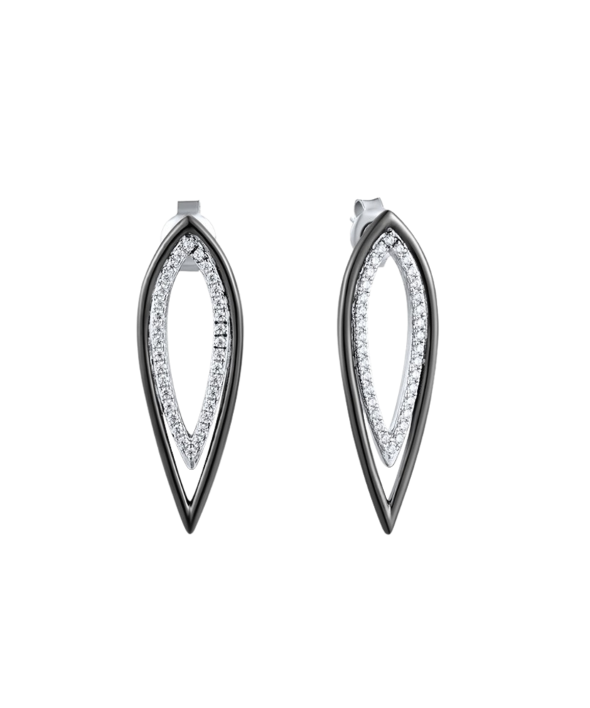 Sterling silver earrings with zircons