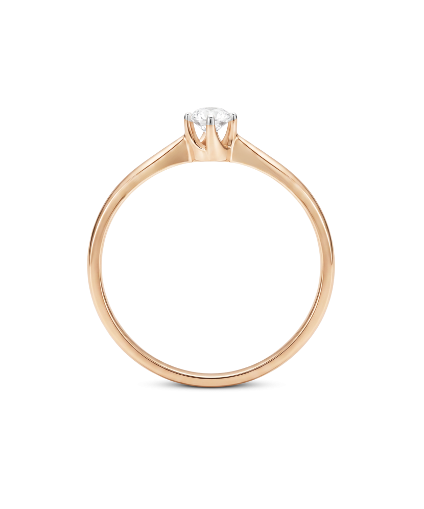 Gold ring with diamond