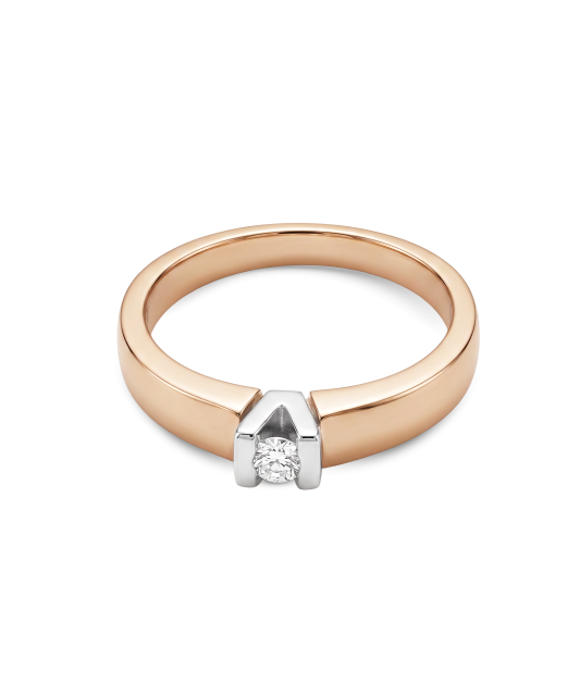 Gold ring with diamond 0,048ct