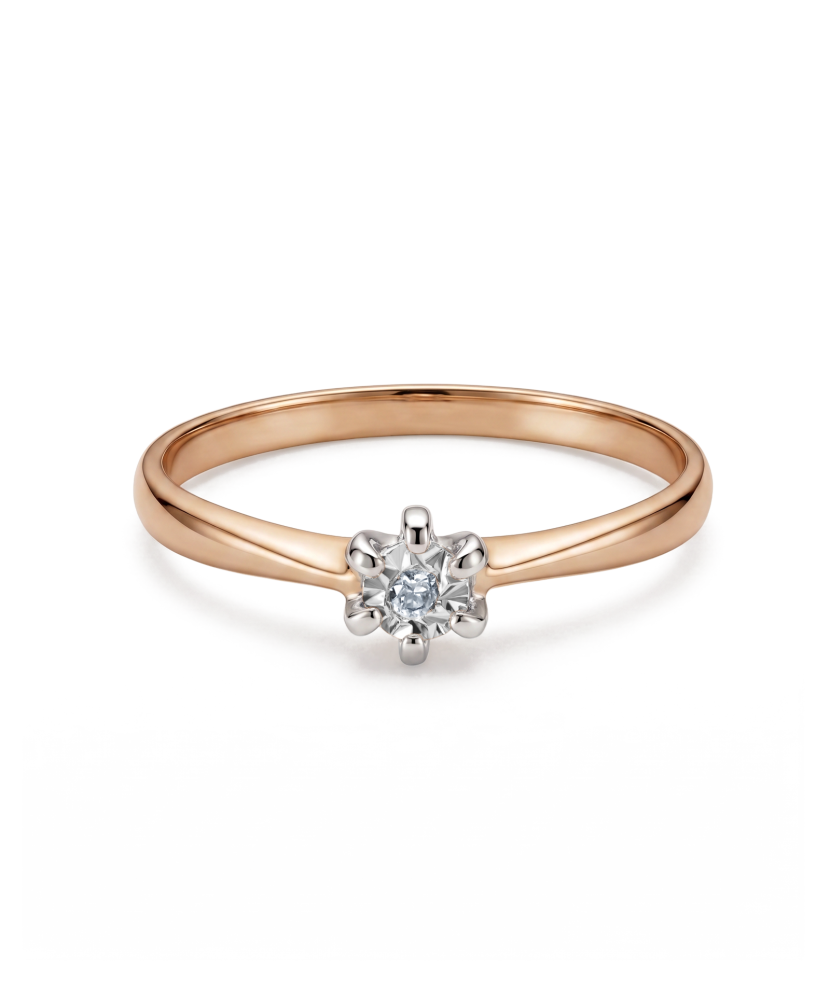 Gold ring with diamonds