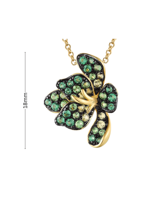Gilded Sterling Silver pendant with spinels