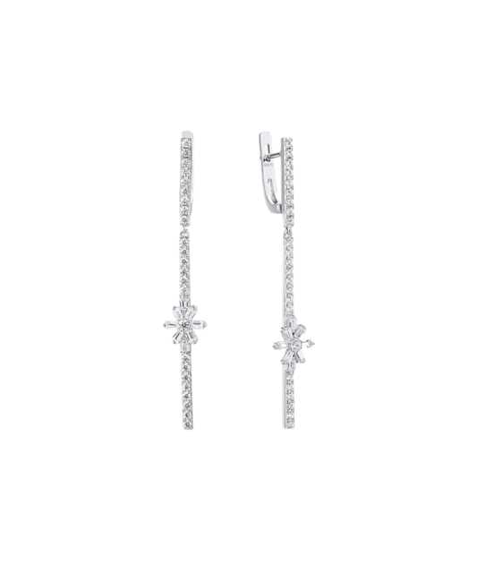 Sterling silver earrings with zircons