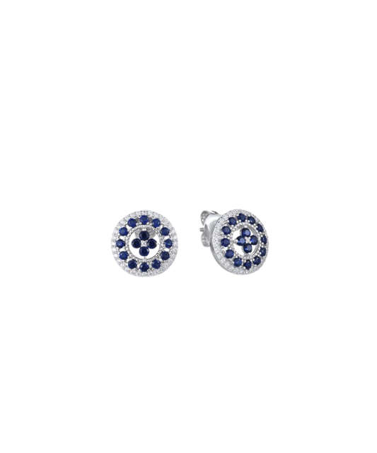 Sterling Silver earrings with nano sapphires and zircons