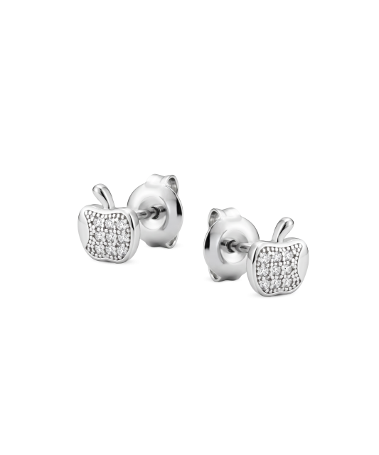 Sterling silver earrings with zircons