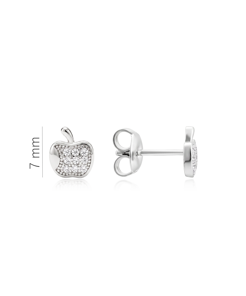 Sterling silver earrings with zircons