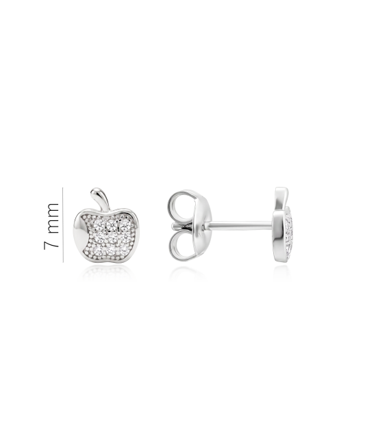 Sterling silver earrings with zircons