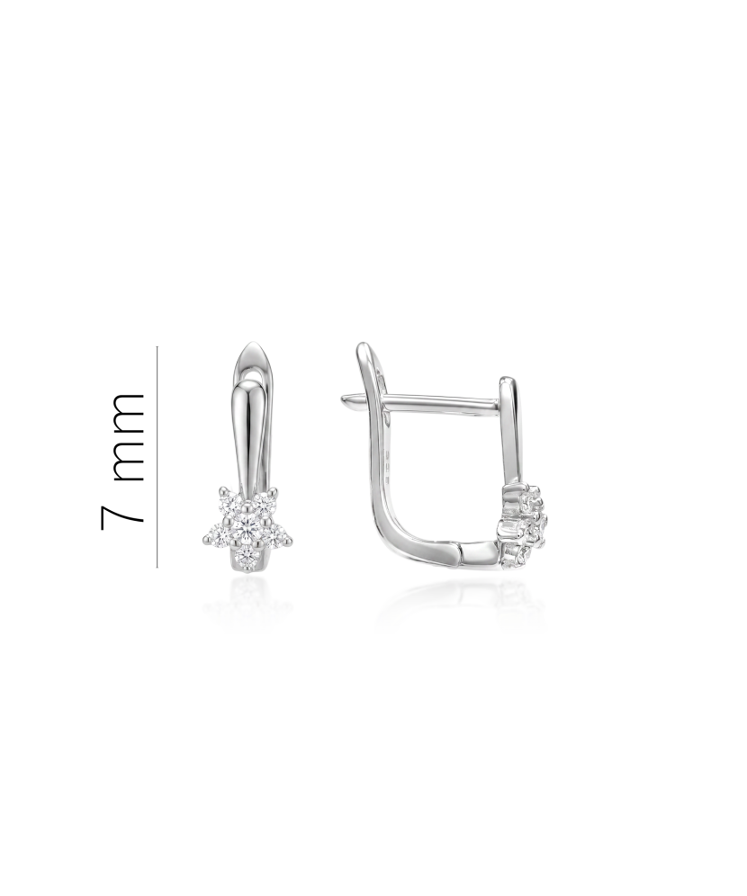 Sterling silver earrings with zircons