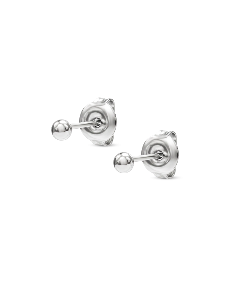 Hopeiset korvakorut "Kuplia" 3mm