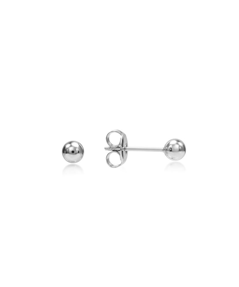 Hopeiset korvakorut "Kuplia" 4mm