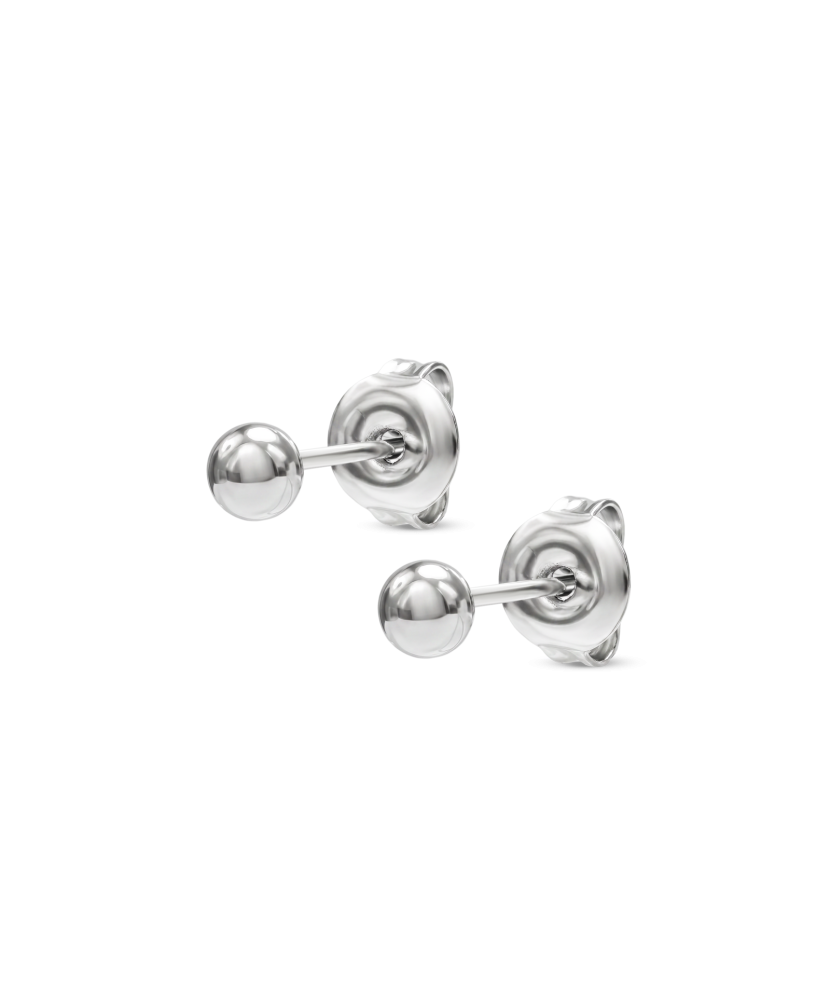 Hopeiset korvakorut "Kuplia" 4mm