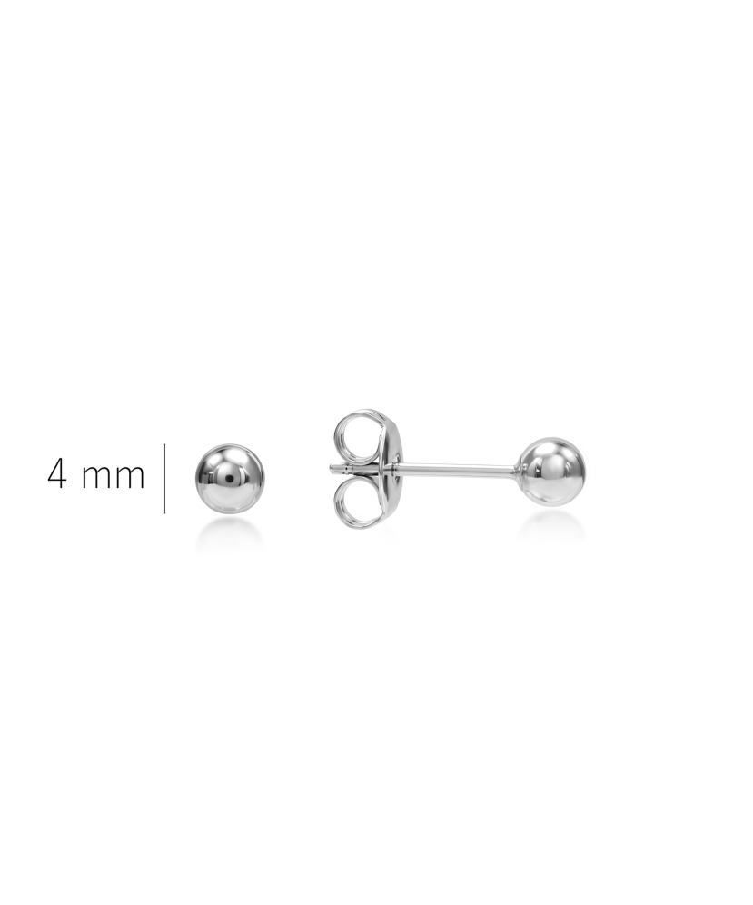 Hopeiset korvakorut "Kuplia" 4mm