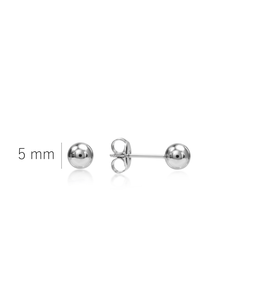 Sterling silver earrings "Bubbles" 5mm