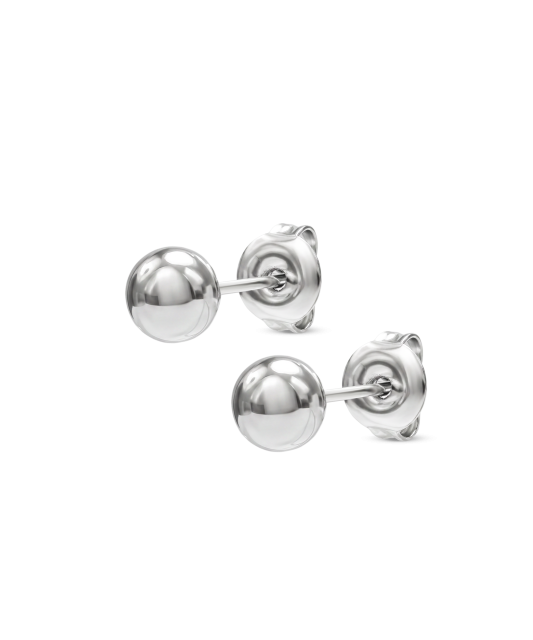 Hopeiset korvakorut "Kuplia" 6mm