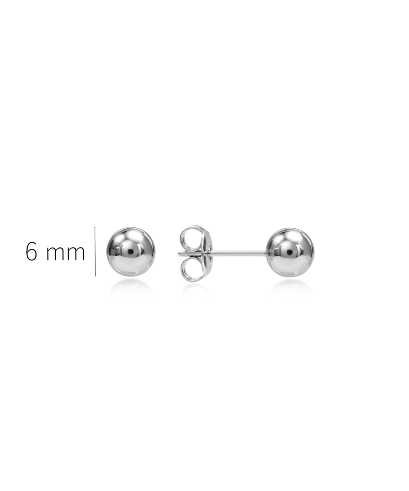 Hopeiset korvakorut "Kuplia" 6mm