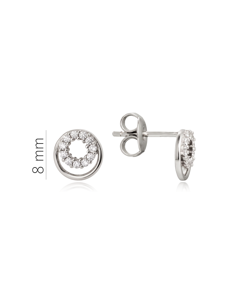 Sterling silver earrings with zircons