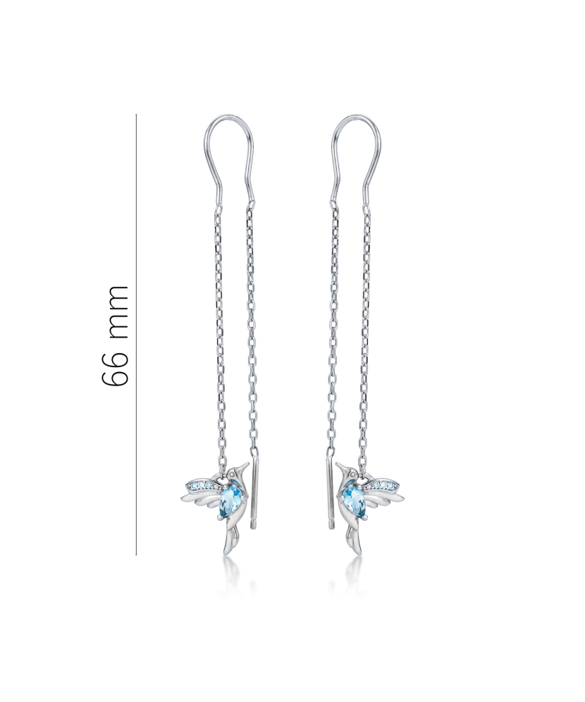 Sterling silver earrings with zircons