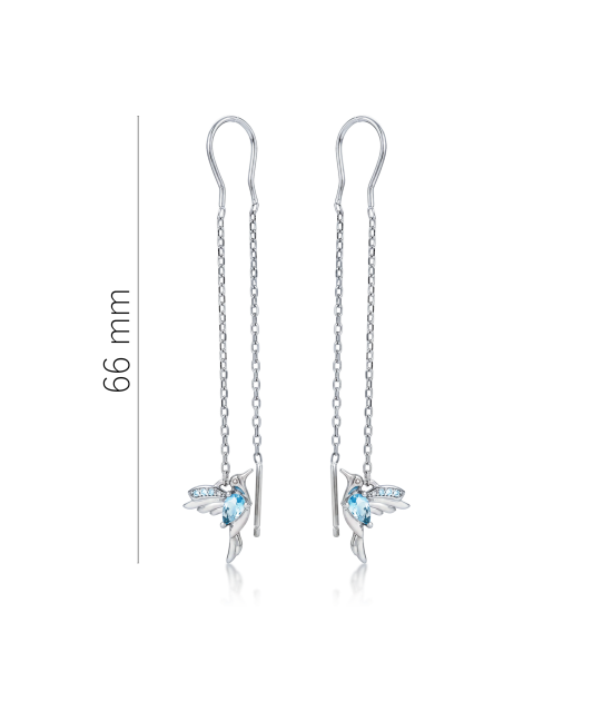 Sterling silver earrings with zircons