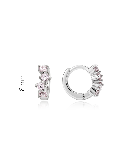 Sterling silver earrings with zircons