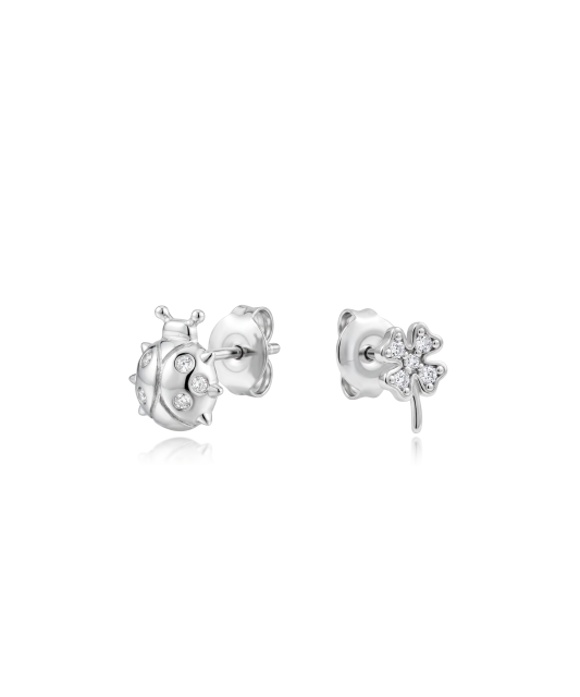 Sterling silver earrings with zircons