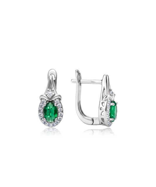 Sterling silver earrings with zircons