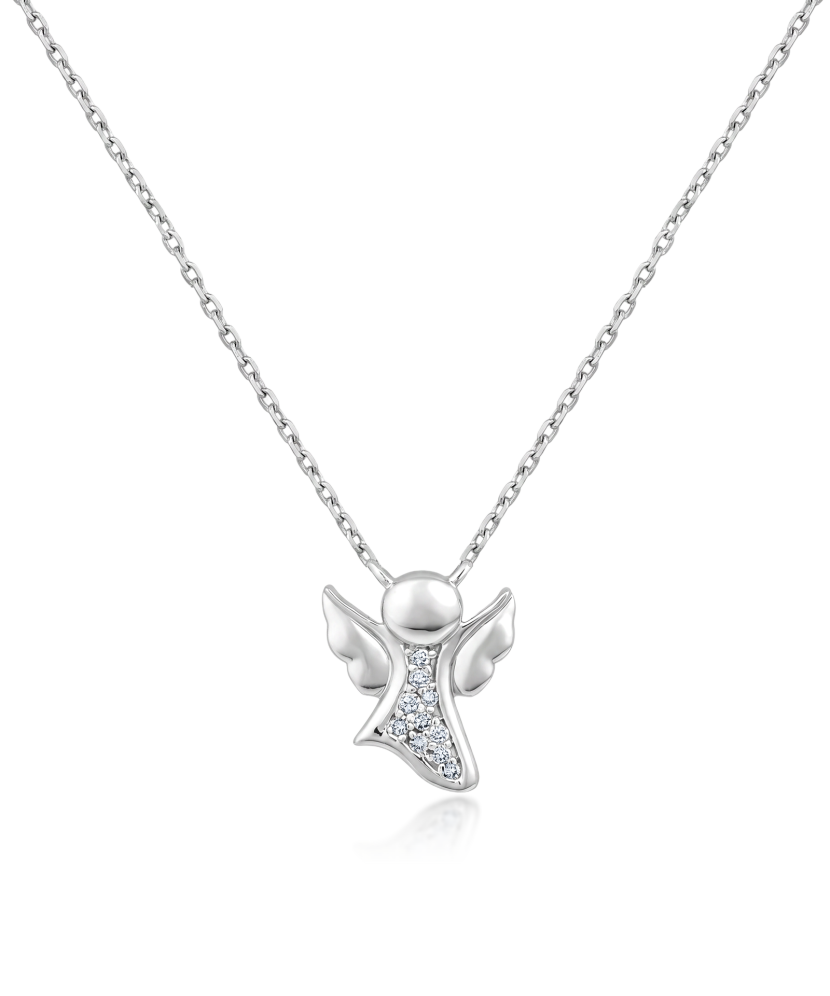 White gold chain with diamonds "Angel"