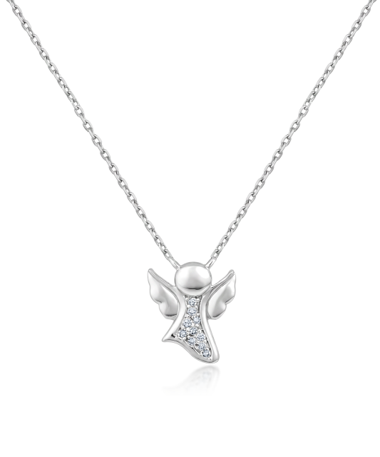 White gold chain with diamonds "Angel"
