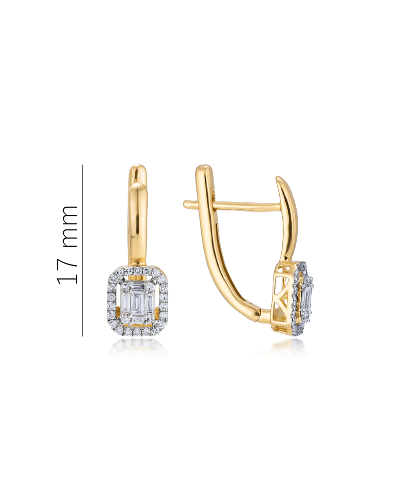 Yellow Gold earrings with diamonds