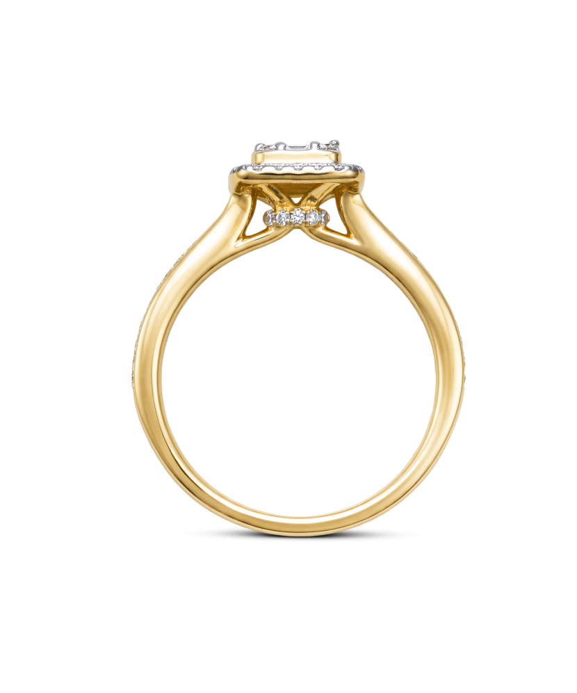 Yellow Gold ring with diamonds