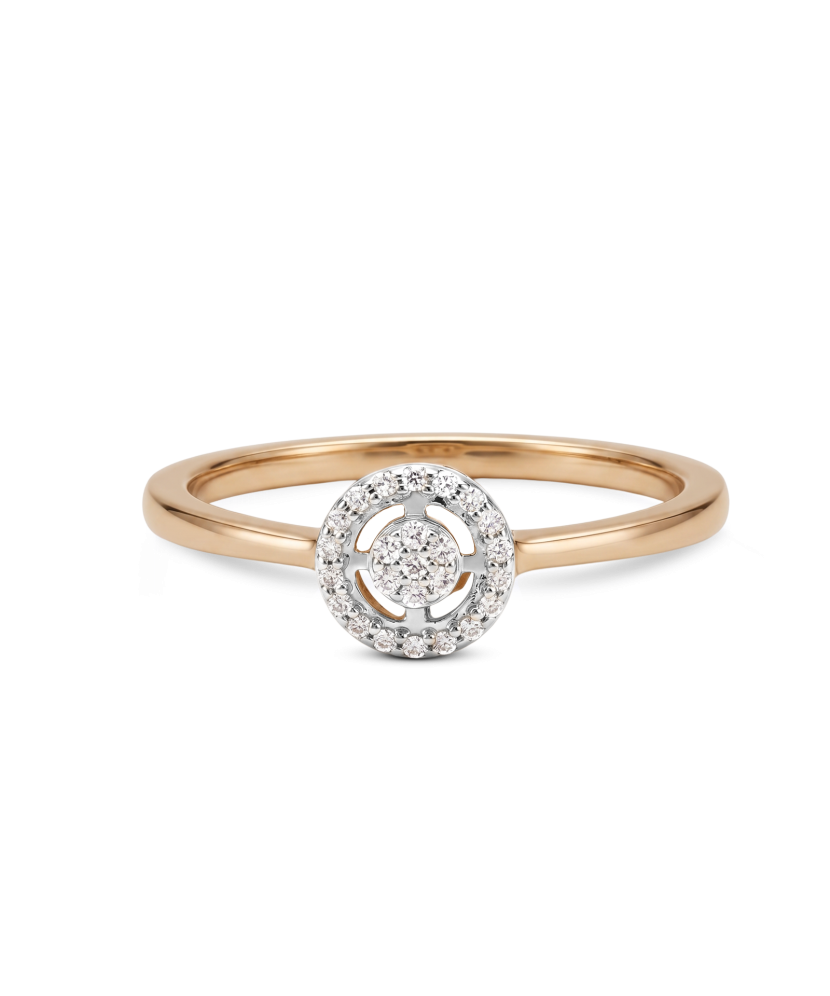 Gold ring with diamonds