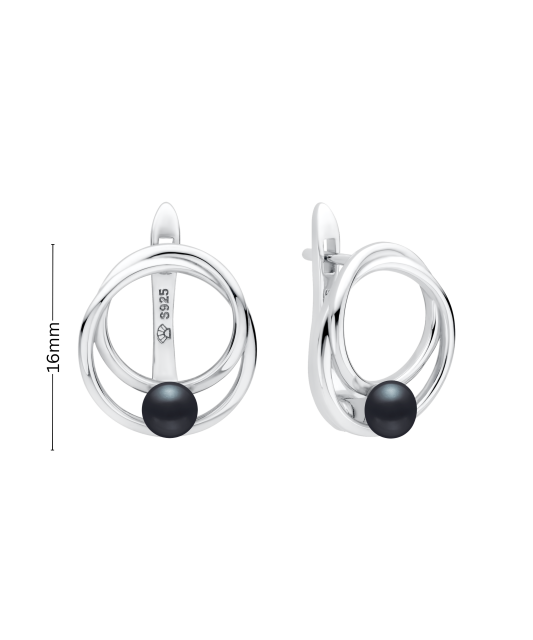 Sterling silver earrings with pearls