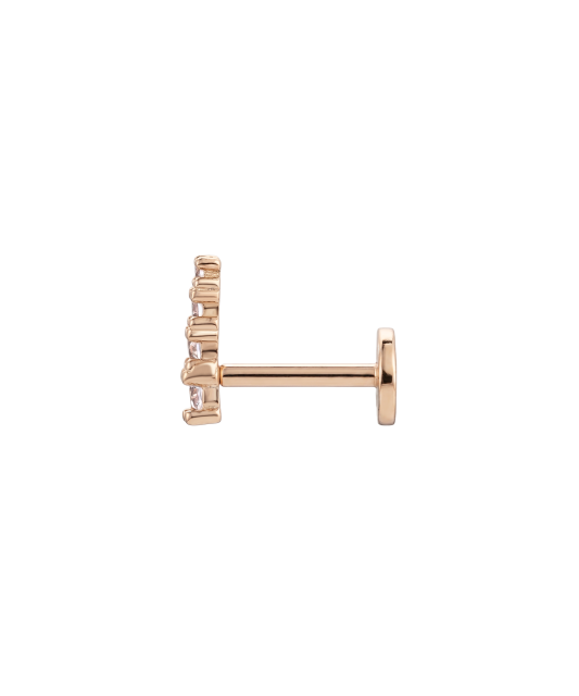 Gold single earring with cubic zirconia