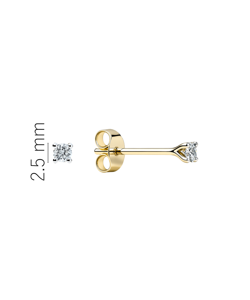 Yellow gold earrings with diamonds