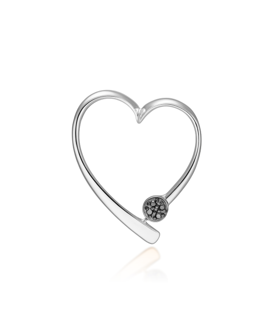 White gold pendant with black diamonds
