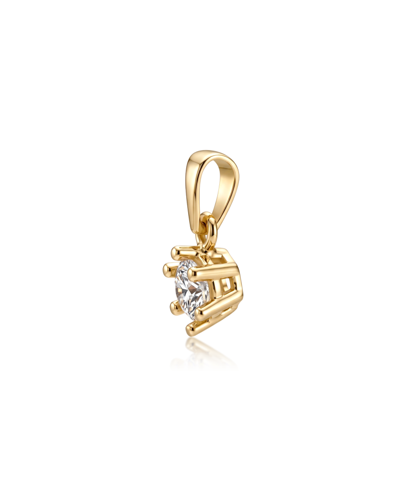 Gold pendant with zirconium