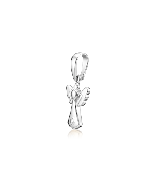 White gold pendant with cubic zirconia “Angel”