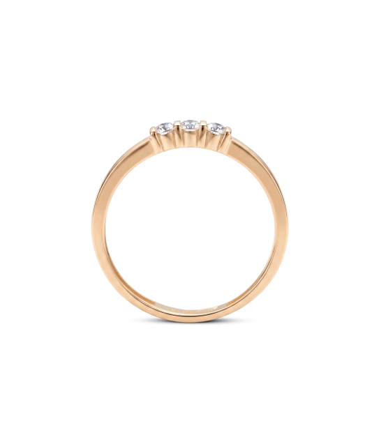 Gold ring with zircons