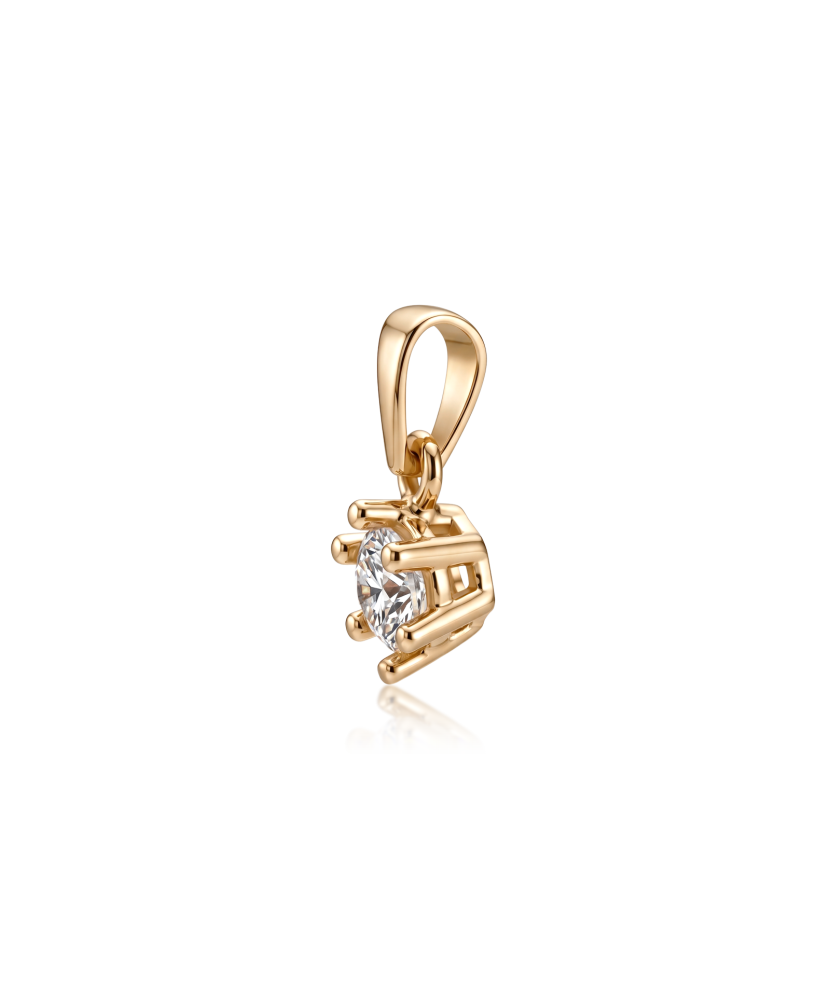 Gold pendant with zirconium