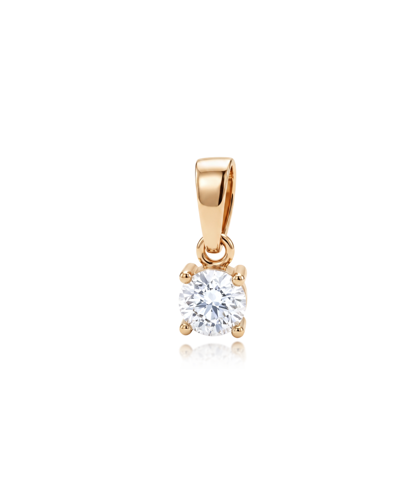 Gold pendant with zirconium