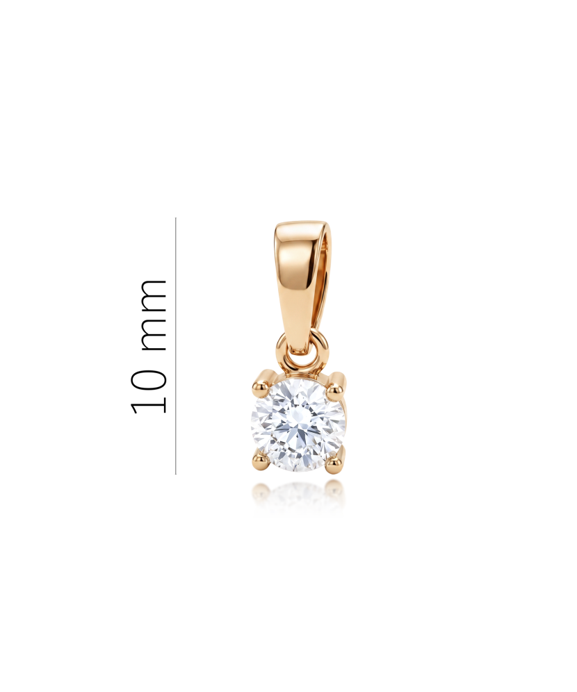 Gold pendant with zirconium