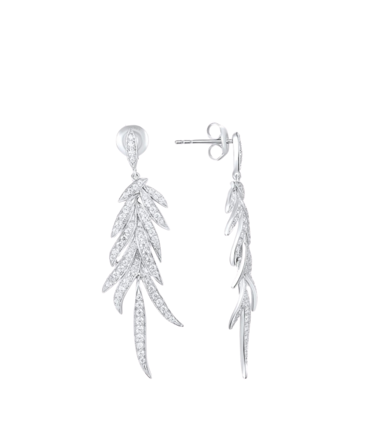 Sterling silver earrings with zircons