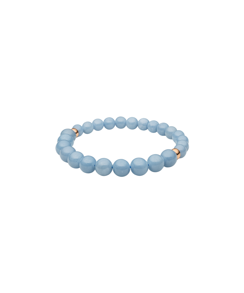 Bracelet with angelite and gold-plated silver