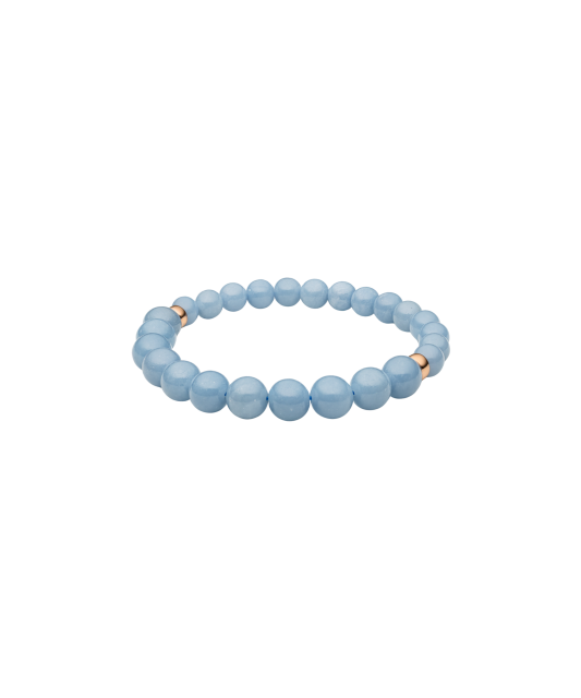 Bracelet with angelite and gold-plated silver